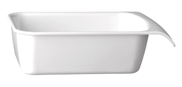 GN 1/4 Schale CASCADE 26,4 x 16,2 cm, H: 7,5 cm, Melamin, weiss, 1,5 ltr.