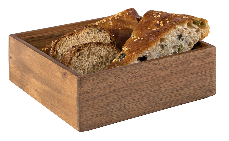 Holzbox WOODY, 15 x 15 x 5,5 cm, Akazienholz, Innen: 13 x 13 cm