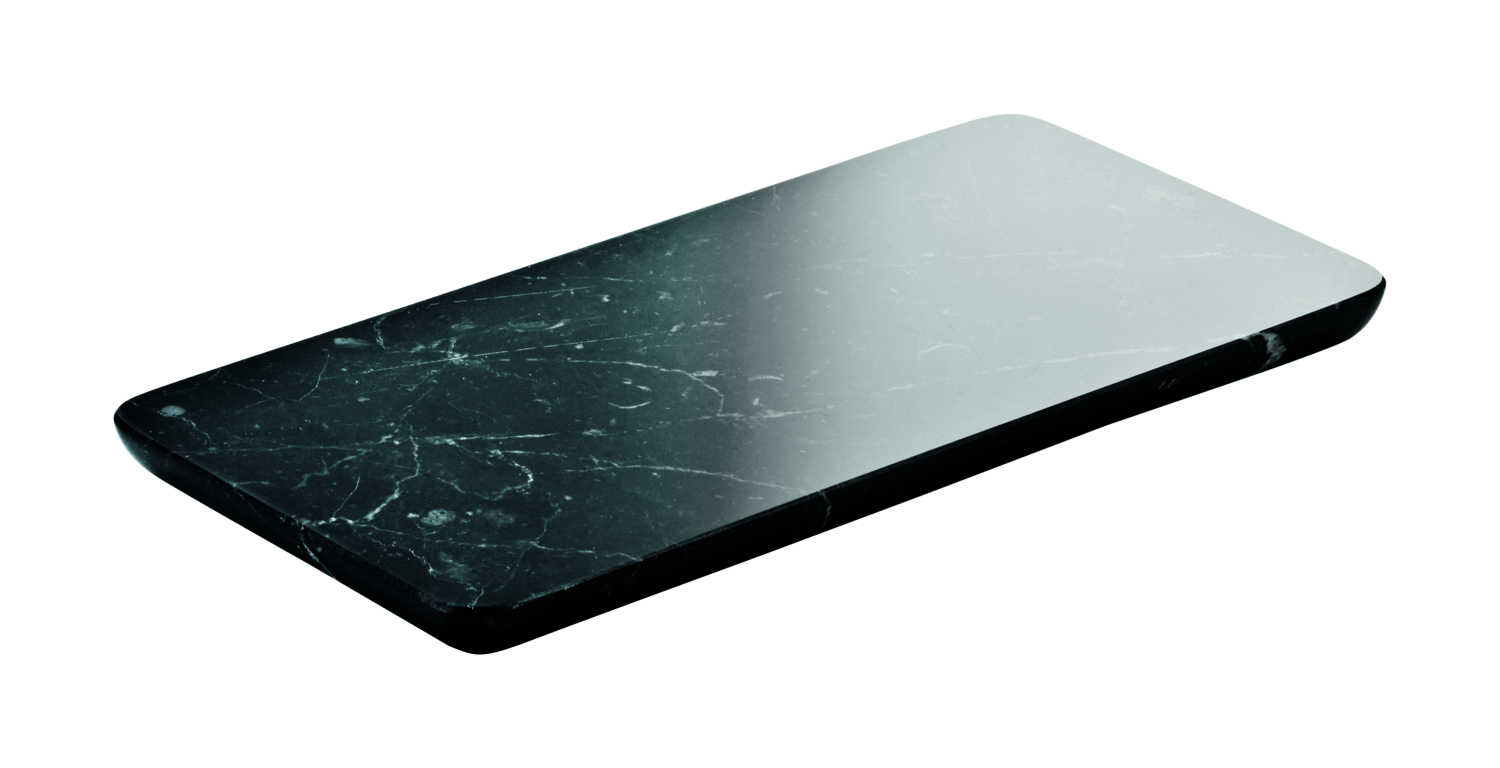 Playground, Marmor - Platte schwarz eckig 18 x 9 cm/ 1,1 cm