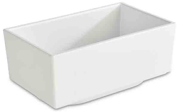 Bento Box ASIA PLUS 15,5 x 9,5 cm, H: 6,5 cm, 0,5 ltr., Melamin, außen: weiss, matt