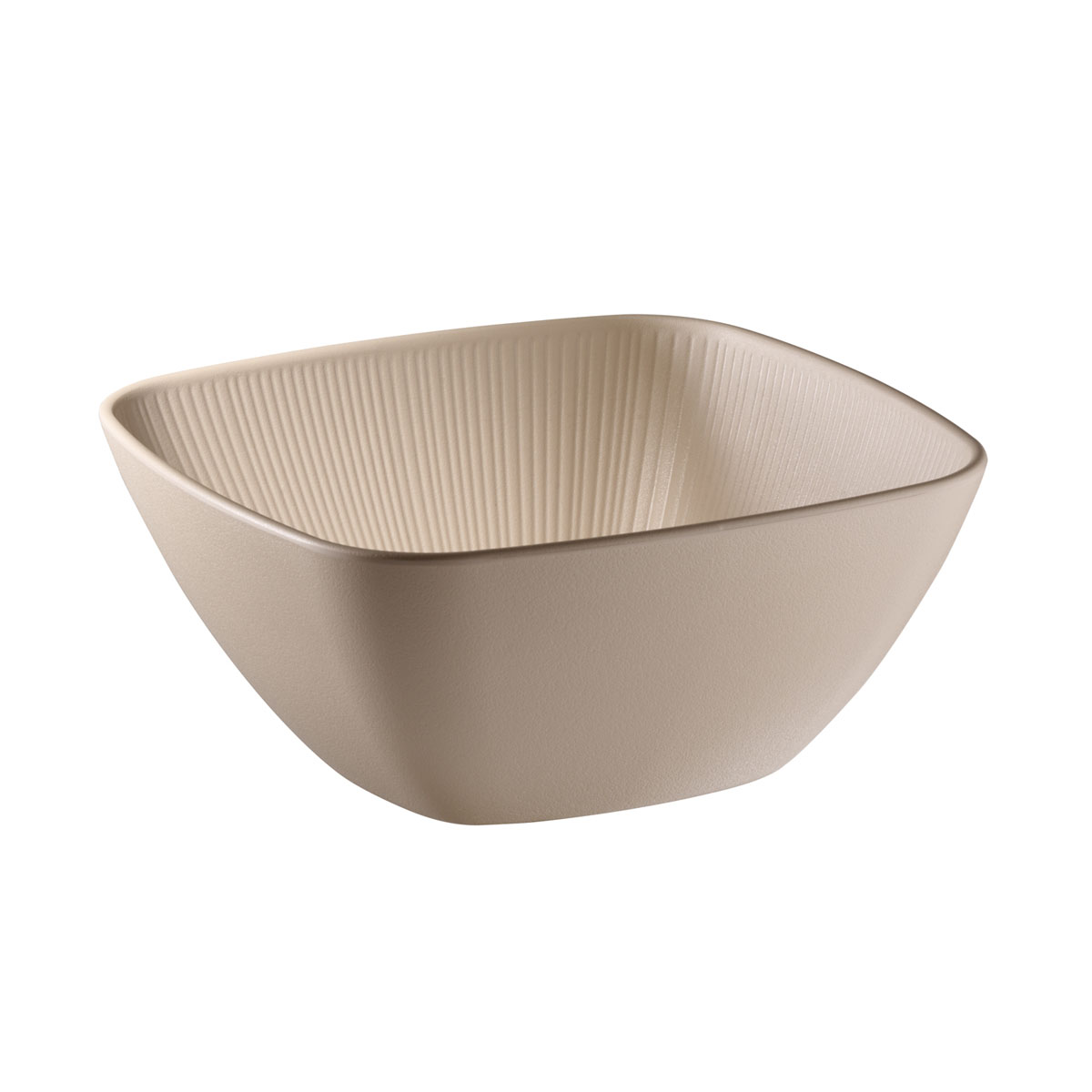 Schale NERO, Melamin, I: 3,5 Liter, 25 cm x 25 cm, H: 11 cm, Fb. sand