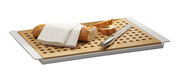 Brotschneidebrett BROTSTATION 52 x 34 cm, H: 2 cm, BuchenHolz, rechteckig