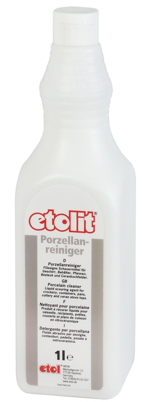 Etolit Porzellanreiniger, flüssiges Scheuermittel, I: 1 ltr.