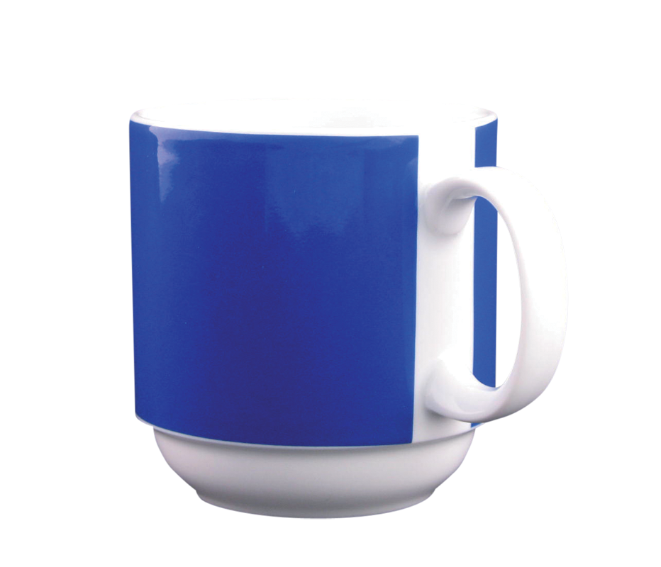 Eschenbach, Color - Kaffeebecher stapelbar, weiss/ blau, 0,30 ltr.