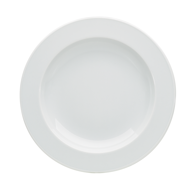 Bauscher, Bonn - Teller tief Fahne, weiss, uni, 23 cm/ 0,32 ltr.