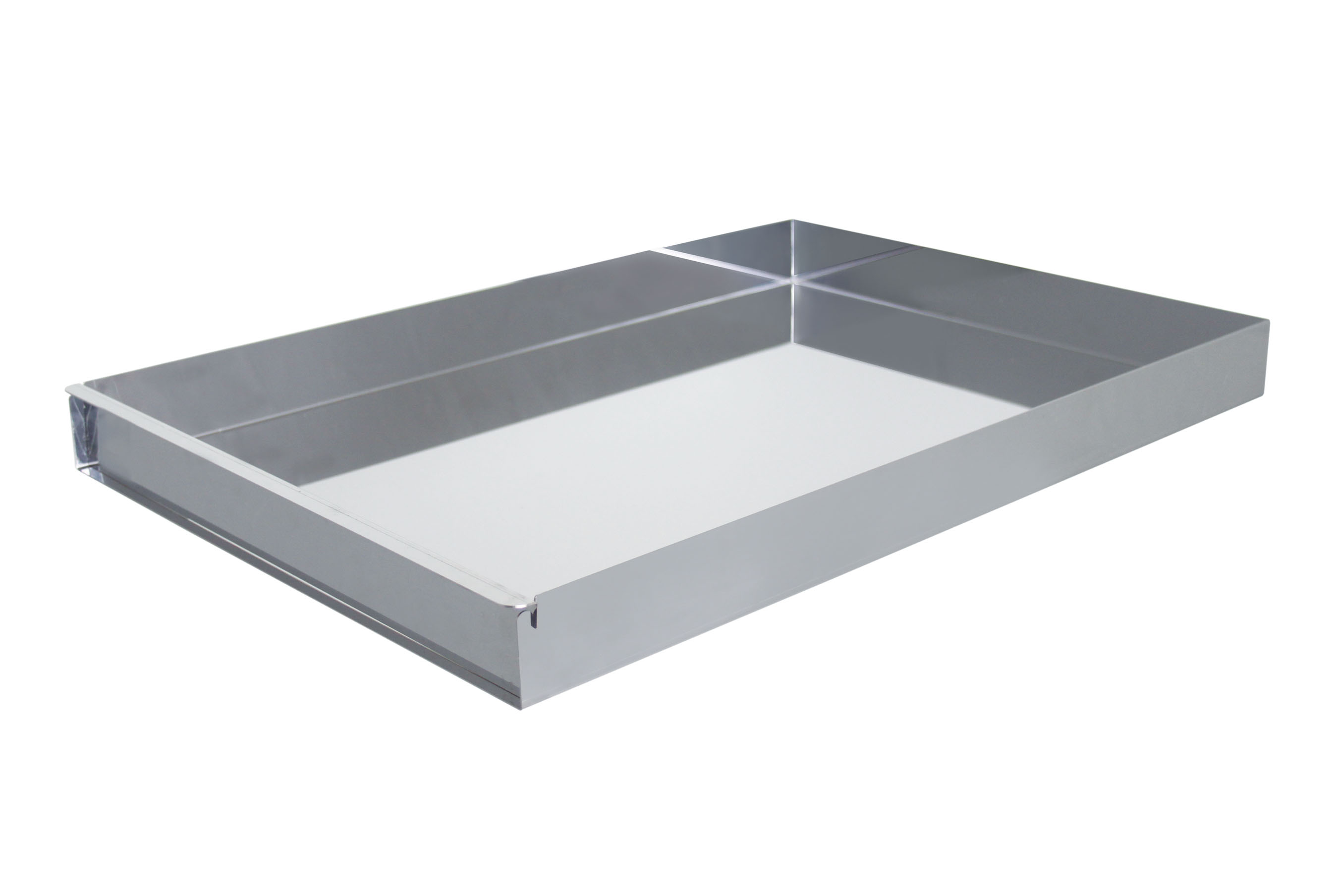 Schnittkuchenblech inkl. Vorsatzschiene, Edelstahl, 580 x 400 x 50 mm