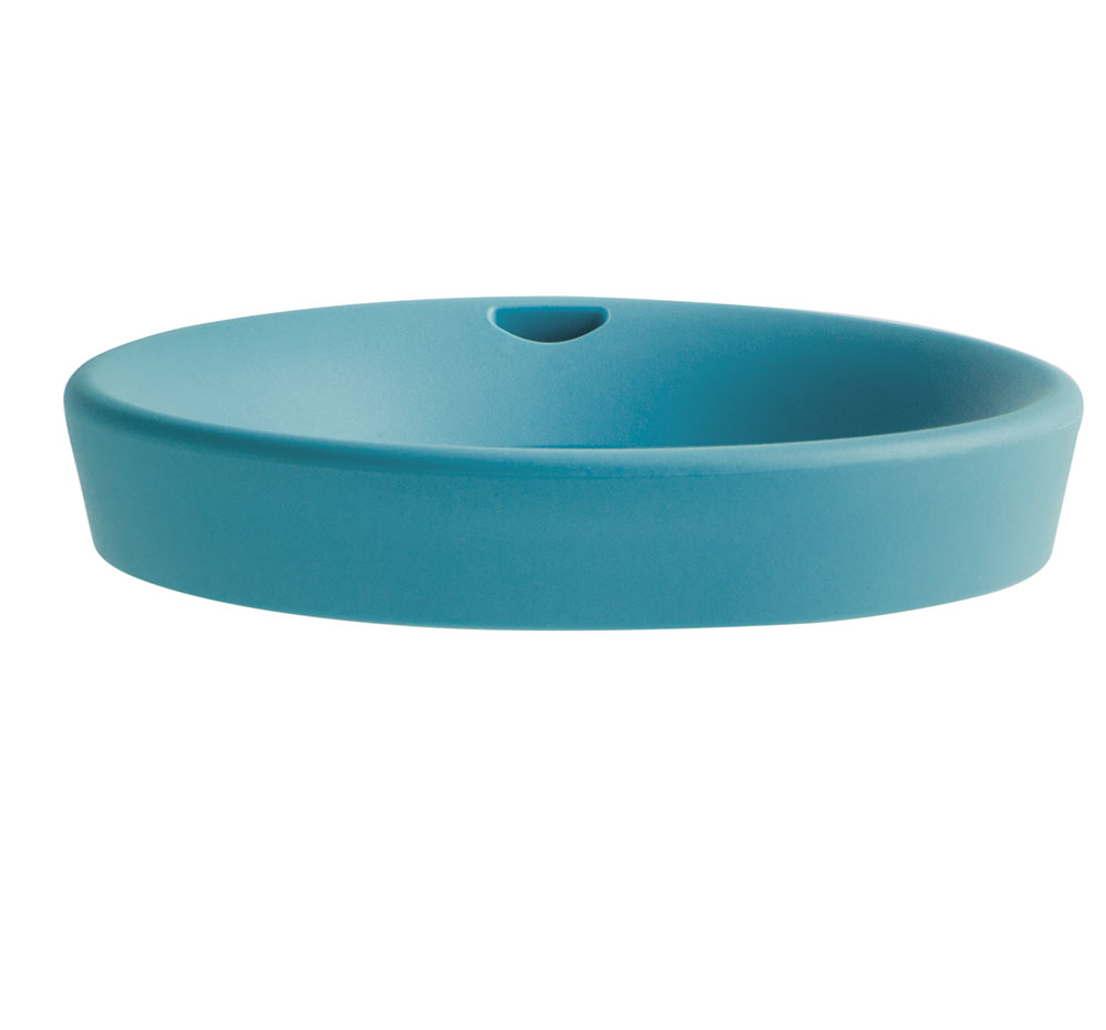 Kahla, Cupit - Becher mit Trinkdeckel 0,35 ltr., Banderole glatt: ocean green