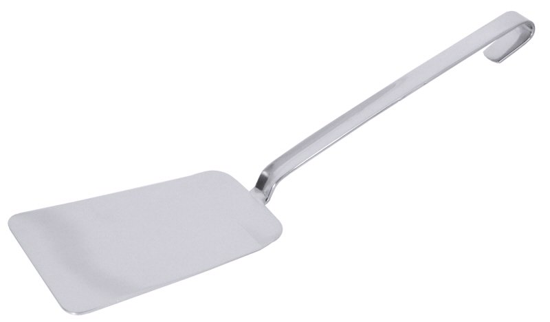 Kippbratpfannenschaufel, lang, Edelstahl, 18 x 14 cm, Stiellänge: 50 cm