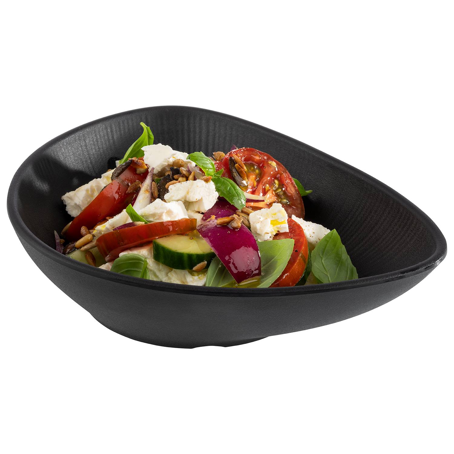 Schale NERO, Melamin, 23 x 18 cm, H: 5 cm, Fb. schwarz