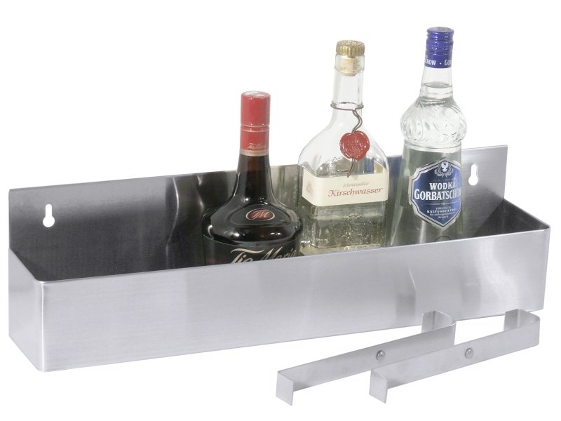 Barregal, einreihig, zur Wandmontage, Edelstahl, L: 82 cm, H: 15 cm, T: 10 cm