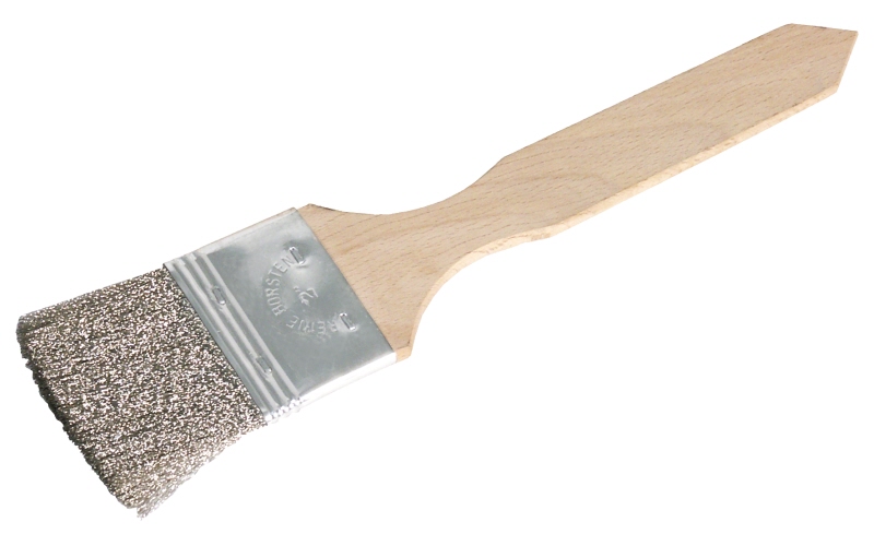 Drahtpinsel mit Messingborsten, Holzgriff, 22 x 5 cm