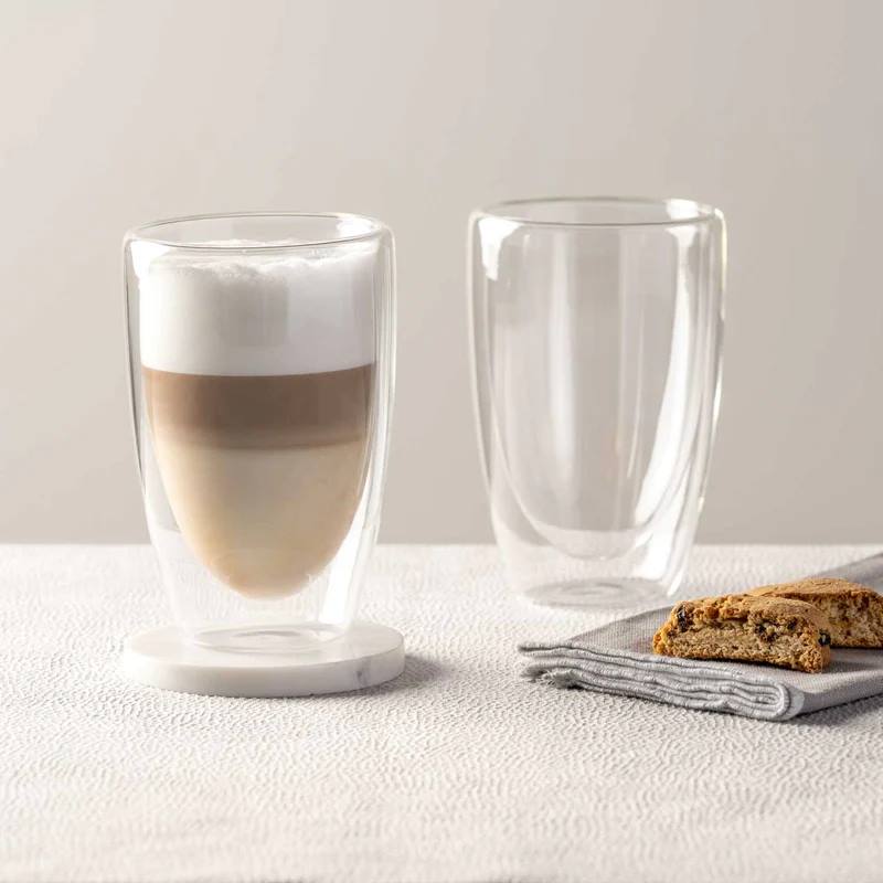 Leonardo, Duo : Latte Macchiato-Becher doppelwandig, 2er-Set, I: 400 ml, D: 9 cm, H: 14 cm