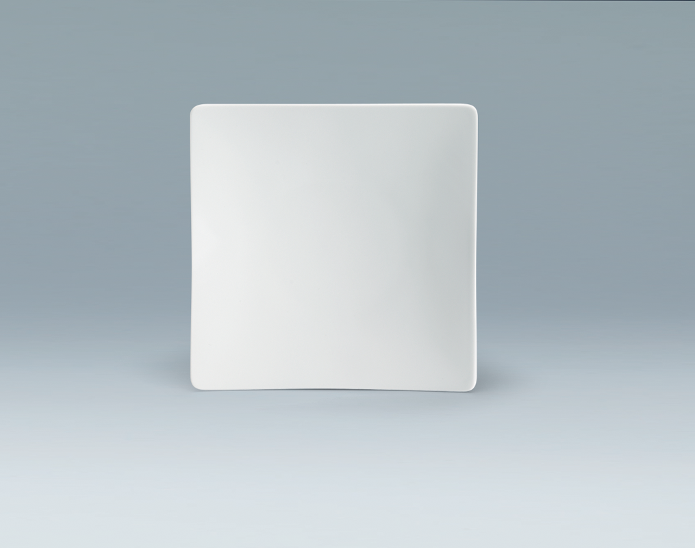 Schönwald, Fine Dining - Teller, halbtief coup, eckig, weiss, uni, 12 cm
