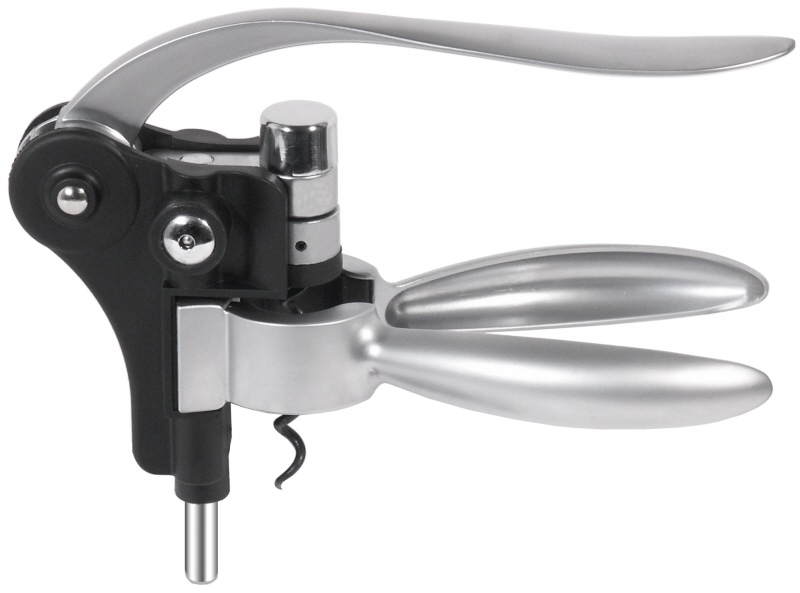 Hebelkorkenzieher mit Folienschneider, Aluminiumguss, L: 18 cm, H: 15 cm