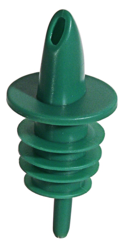 Flaschenausgießer, grün, PE, L: 7 cm, Durchlauf: 4 mm