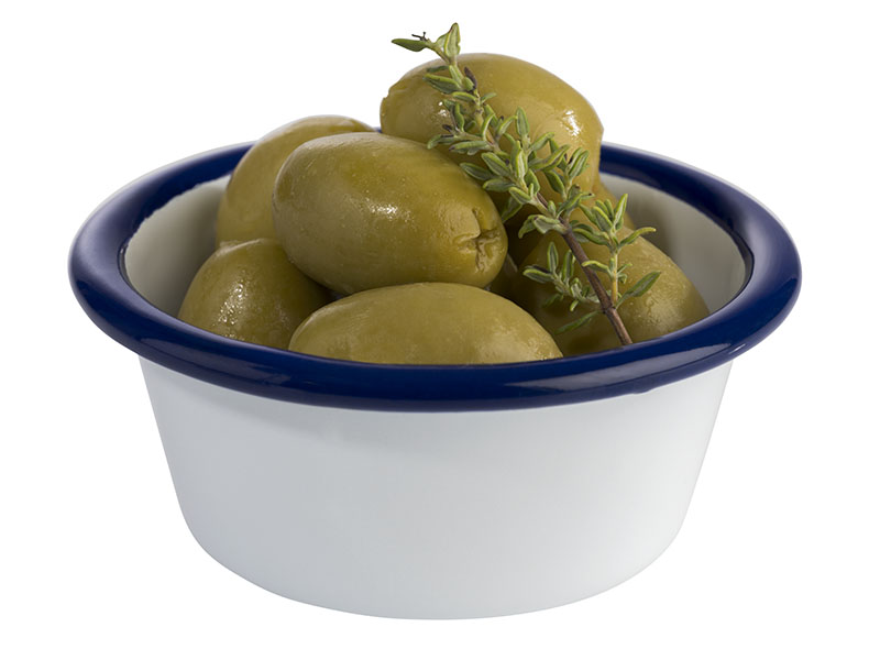 Schale, Emaille-Geschirr, D: 8 cm, H: 3,5 cm, 0,08 ltr., weisses Stahlblech, blauer Rand