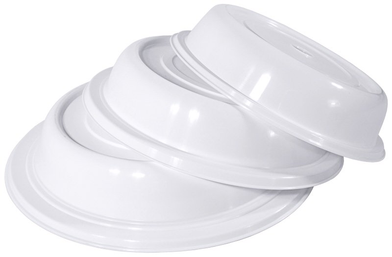 Tellerglocke, weiß, mit Griffloch, Polypropylen, D: 32 cm, H: 6 cm