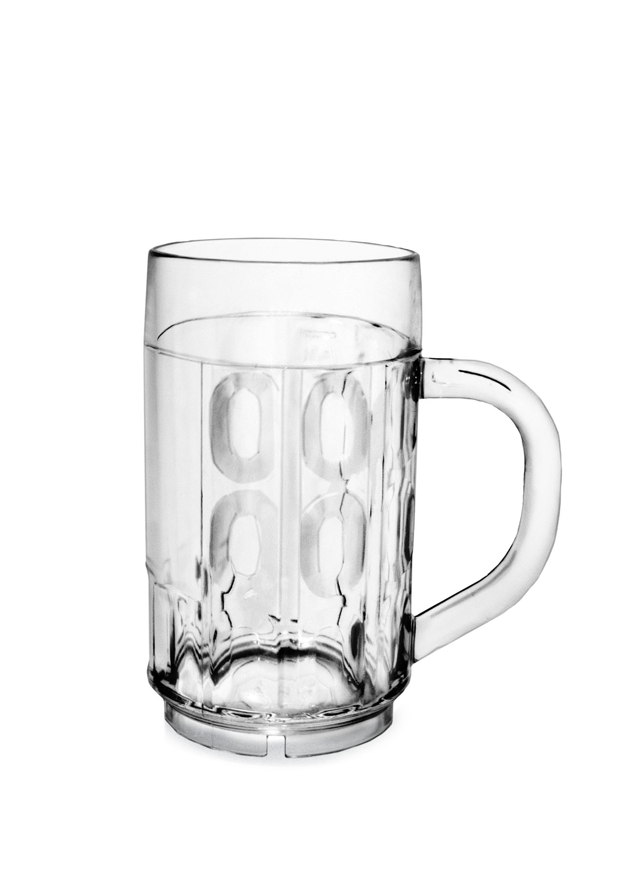 Aku, Mehrweg - Bierkrug 300 ml m. F 0.3 ltr. |-|, Polycarbonat, D: 7,4 cm, H: 12,9 cm, Fb. Glasklar