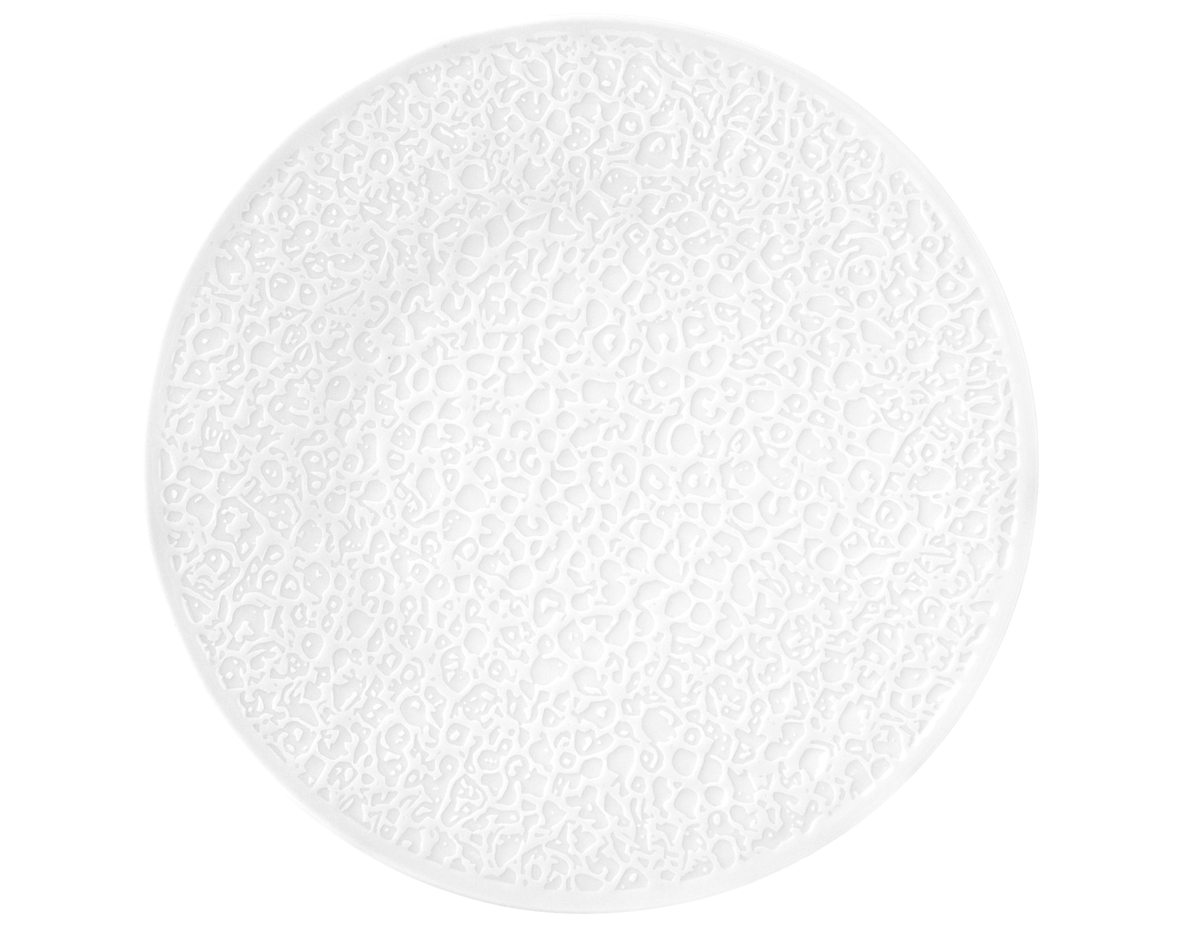 Seltmann Weiden, Nori : Weiss - Frühstücksteller flach, Vollrelief, 21 cm