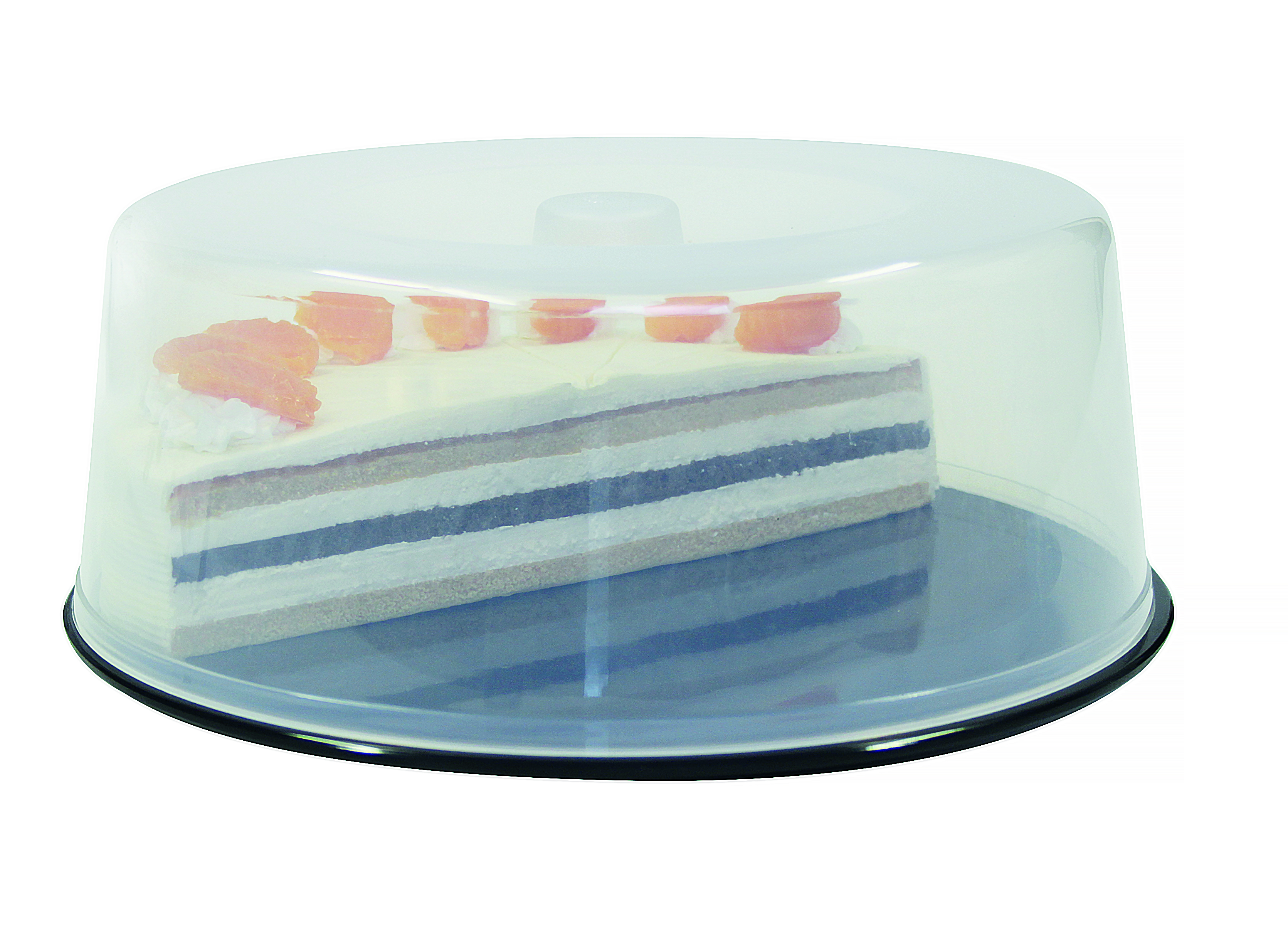 Abdeckhaube, Tortenhaube, Polypropylen, D: 300 mm, H: 110 mm, Fb. milchig