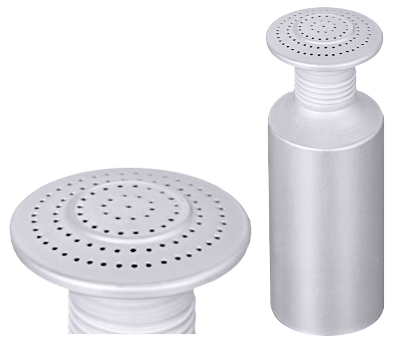 Salzstreuer groß, D: 6,5 cm, H: 12 cm, 83 Löcher, Aluminium