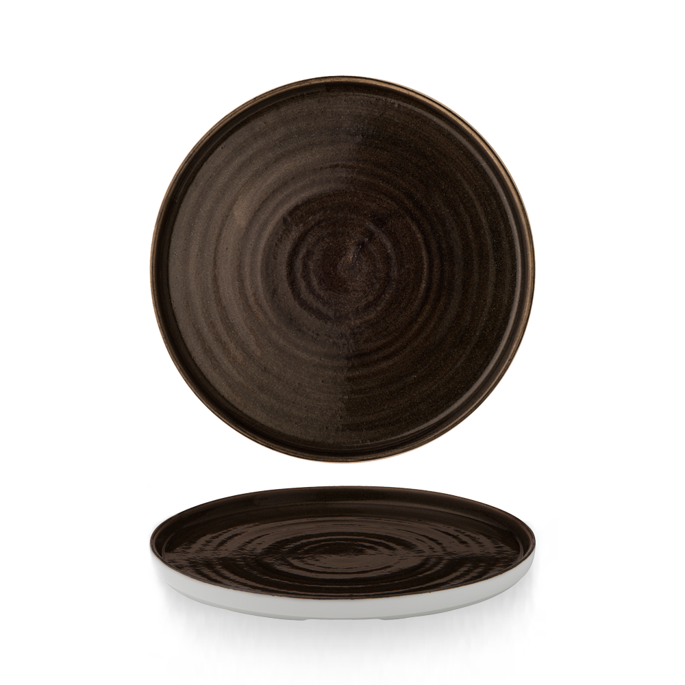 Churchill, Stonecast Patina : Iron Black - Teller flach m. erhöhten Rand, 21 x 2 cm