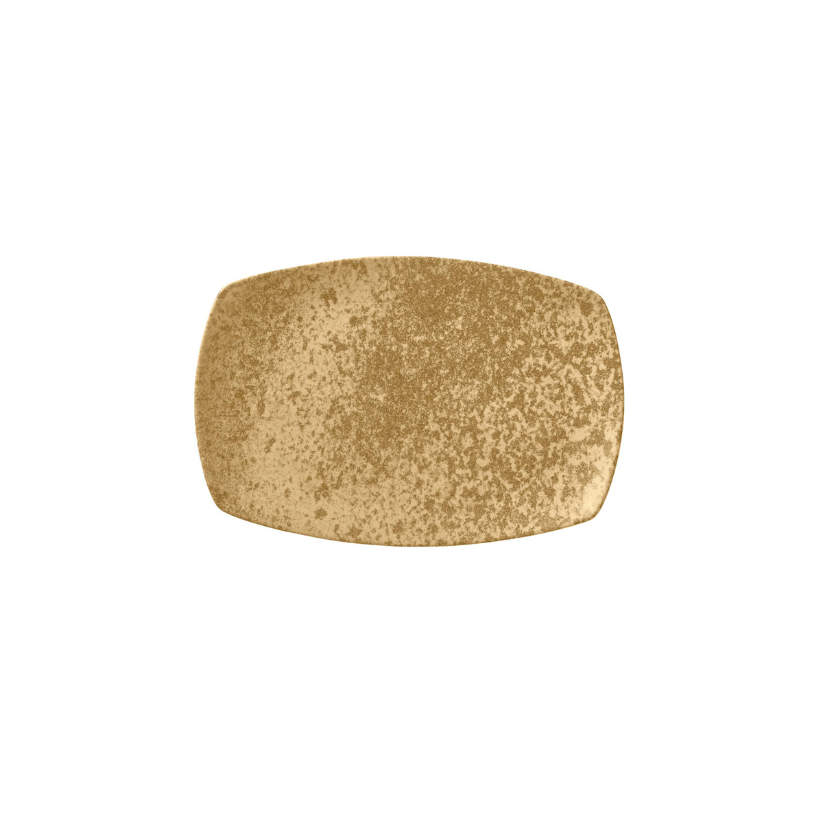 Bauscher, Sandstone : Dekor 426078 Dark Yellow - Platte rechteckig coup 13,9 x 9,4 cm