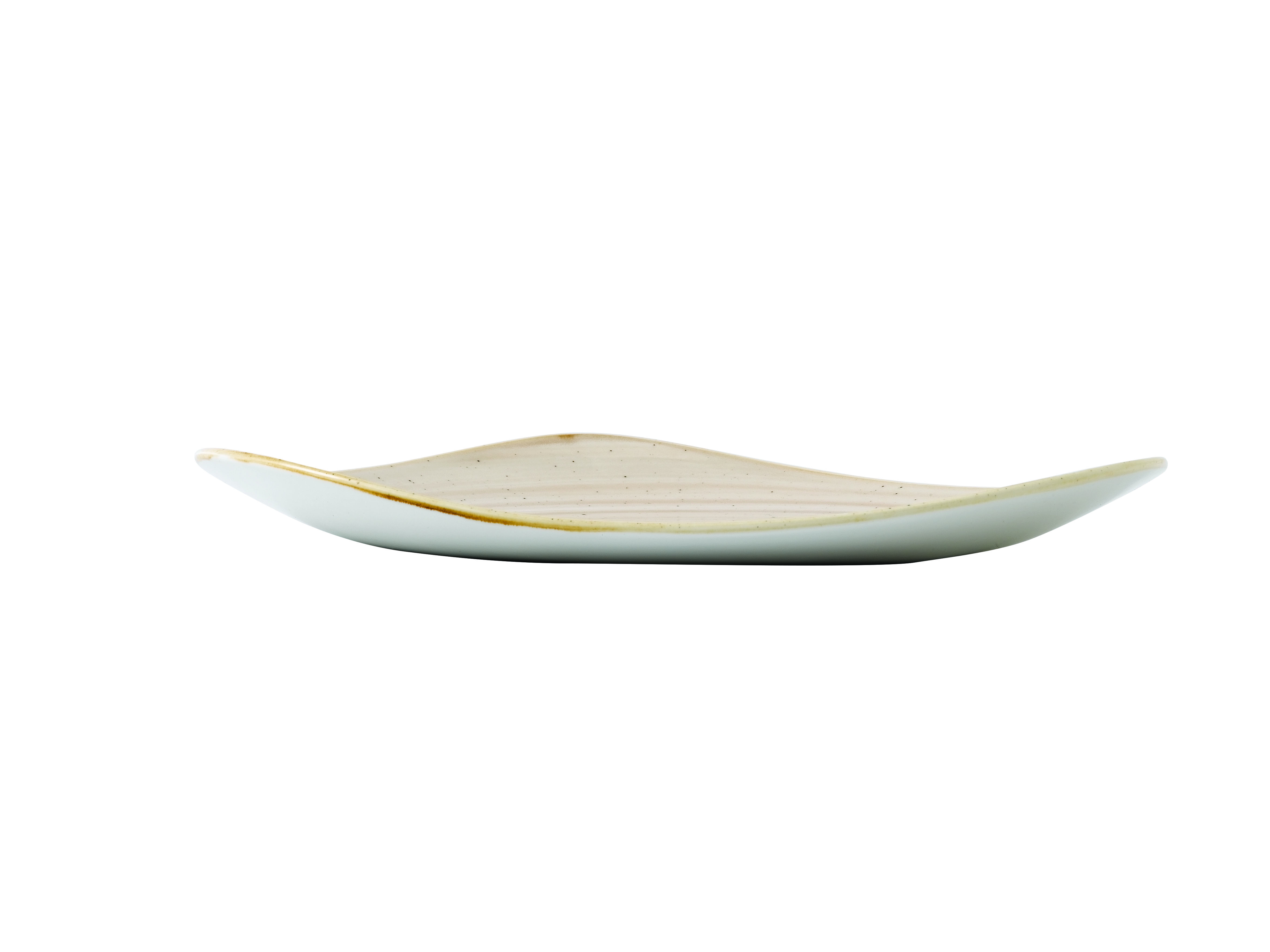 Churchill, Stonecast : Nutmeg Cream - Teller flach dreieckig, 31,1 cm
