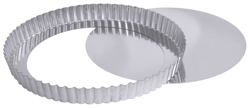 Quiche-, Tortenbodenform, 2-tlg., Weißblech, D: 20 cm, H: 2,5 cm
