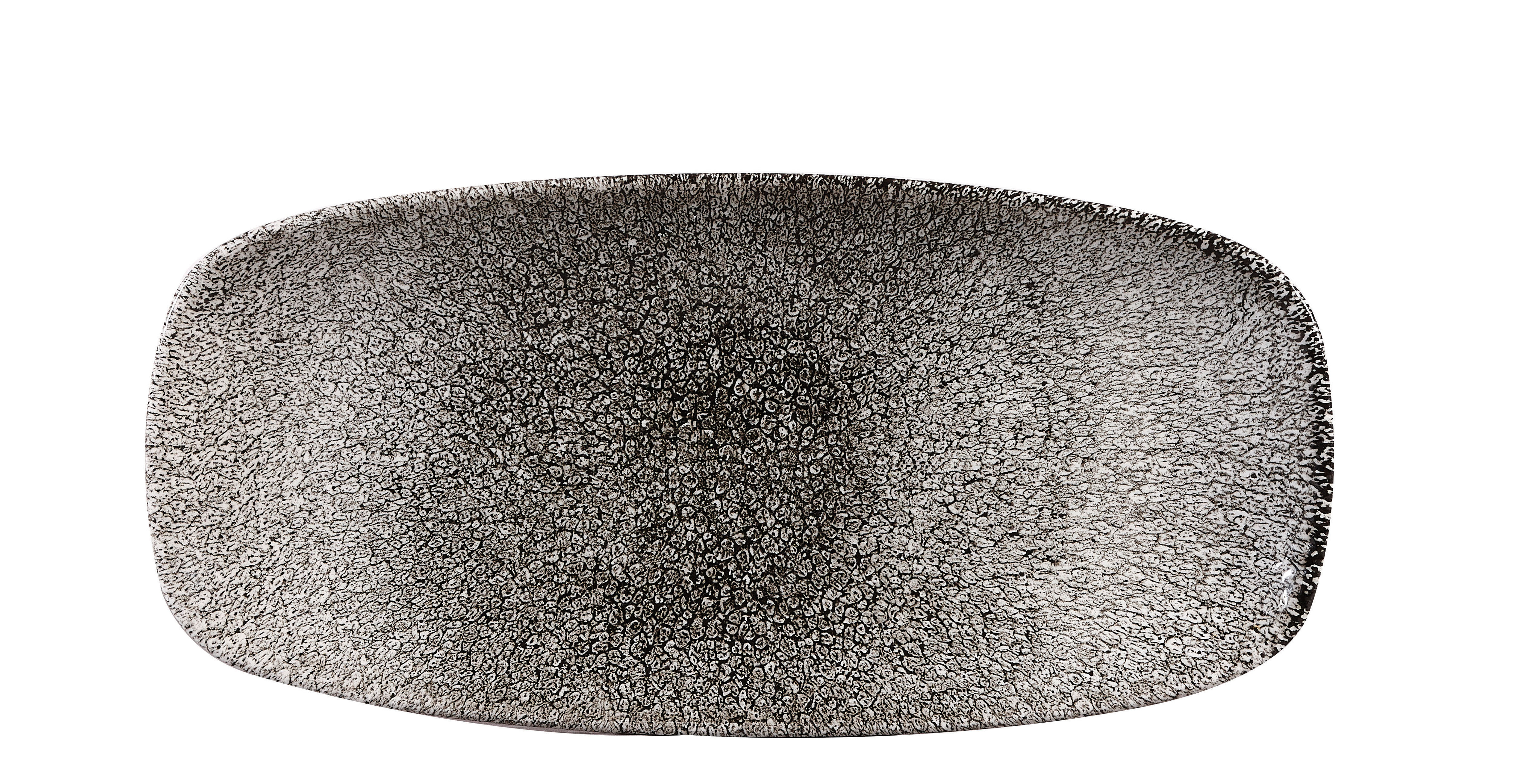 Churchill, Raku : Quartz Black - Chefs Platte rechteckig, 26,9 x 12,7 cm