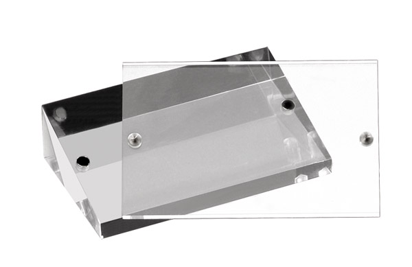 Kartenhalter 2er Set, 9 x 3 x 5,5 cm, Acryl, 40 Beschriftungskarten