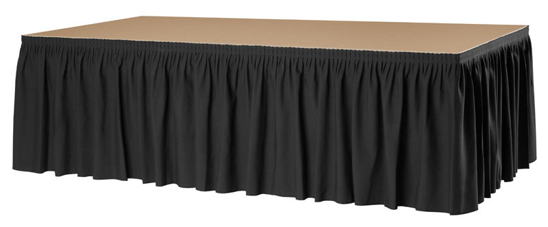 Bühnenskirting - Plisseéfalte, President 170 g/ m², Fb. schwarz