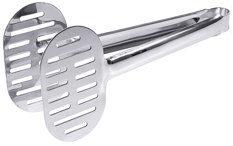 Fischzange, perforiert, geschlitzt, Edelstahl, 11 x 6,5 cm, L: 23,5 cm