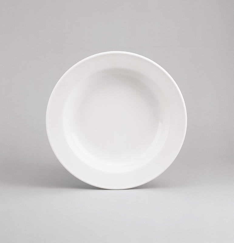 Schönwald, 98 - Teller tief, Fahne, weiss, uni, A/ 23 cm/ 0,42 ltr.