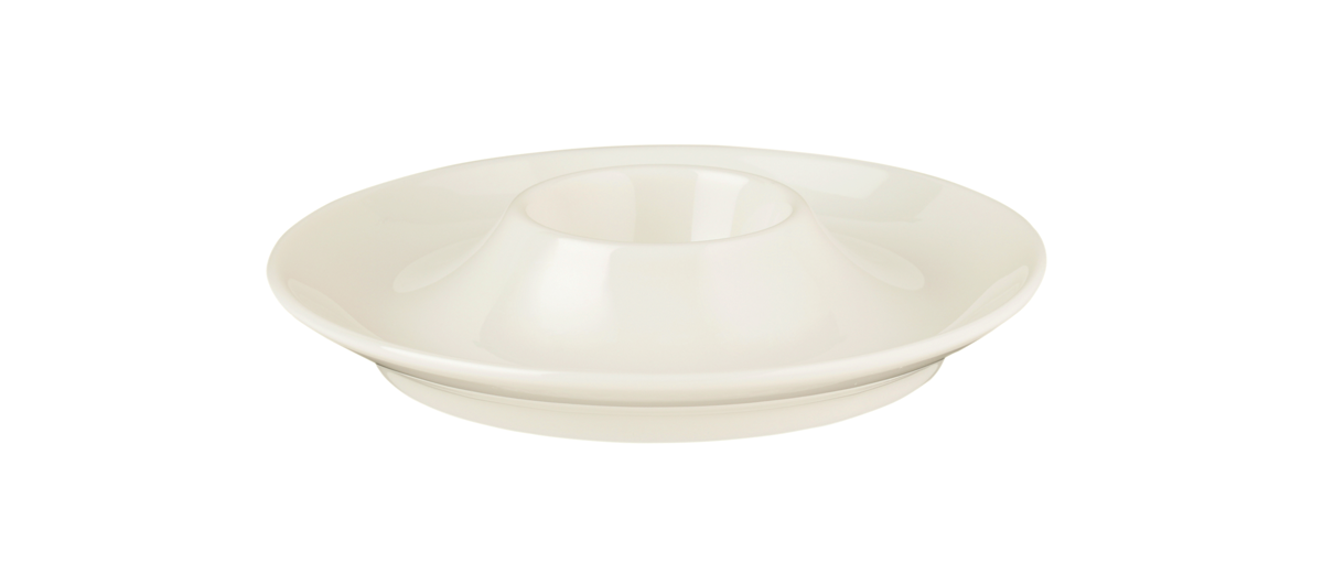Seltmann Weiden, Maxim - Eierbecher m. Ablage, creme, uni, 12,5 cm