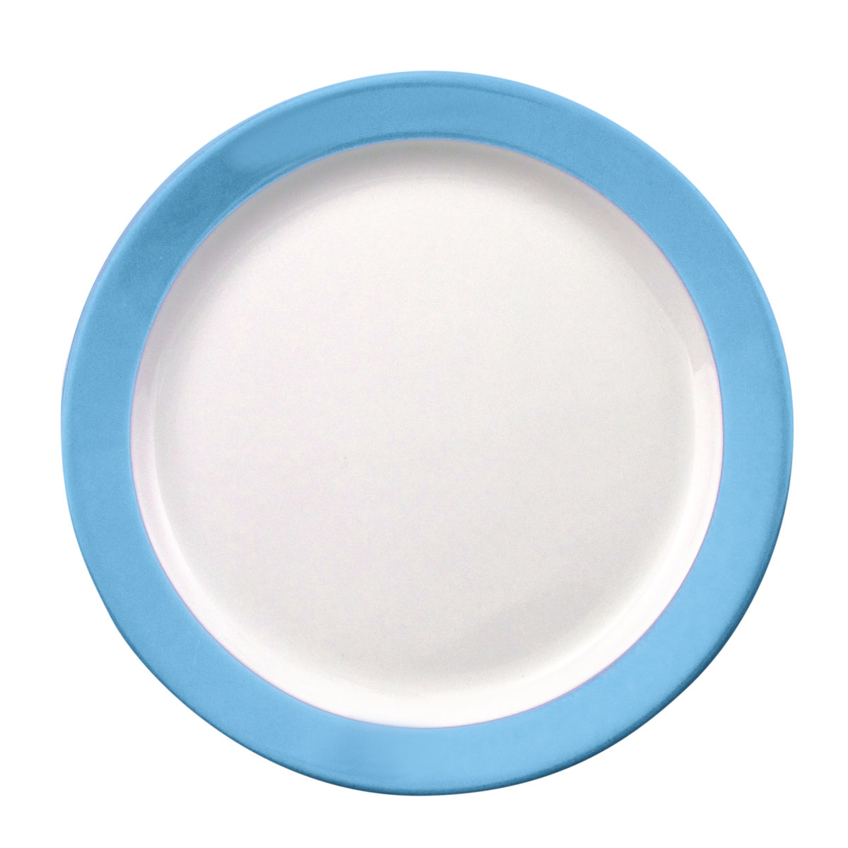 Eschenbach, Color - Speise-Teller, flach Fahne, weiss/ hellblau, 25,5 cm