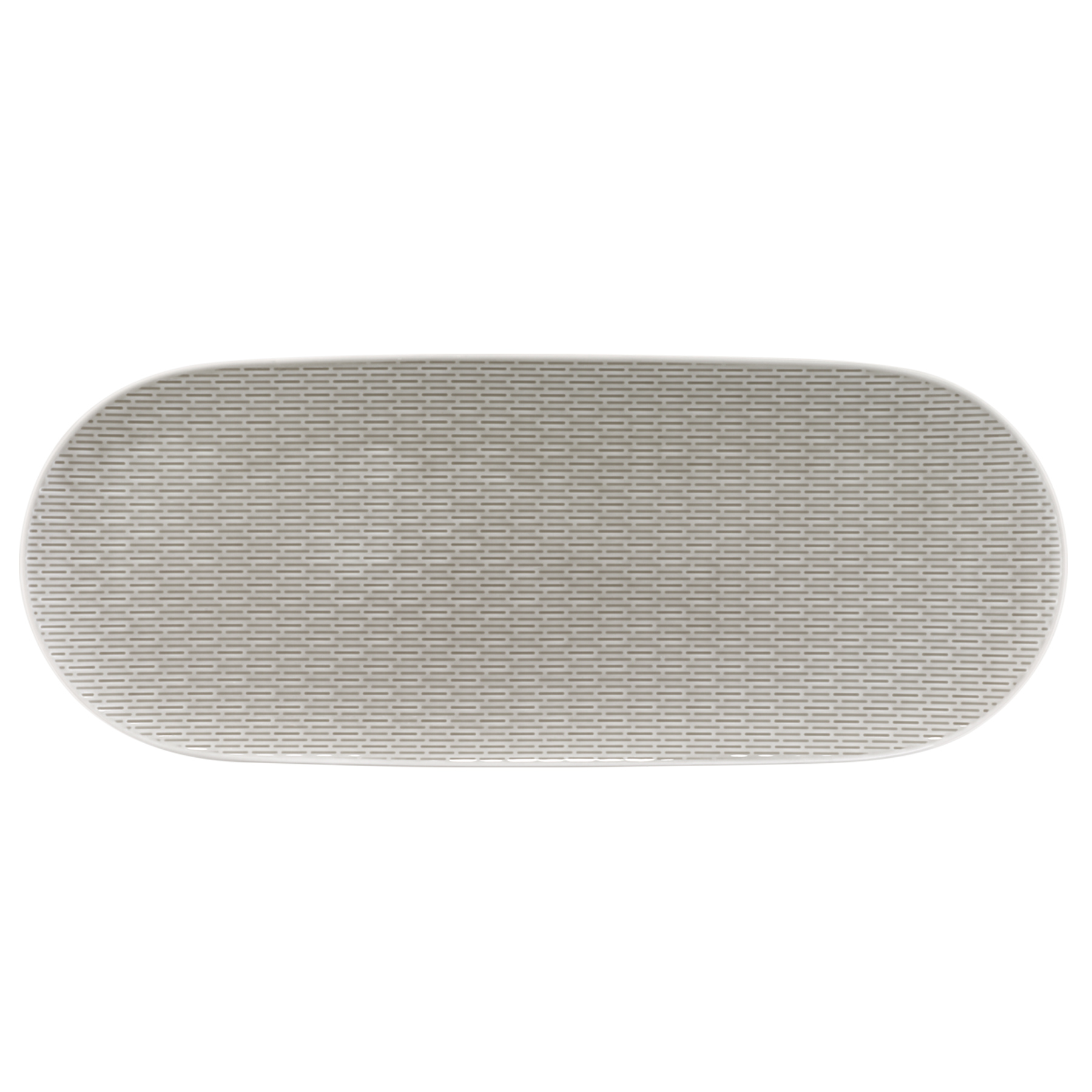 Bauscher, Scope : Glow Gray - Platte oval coup, relief, 46,2 x 18,2 cm