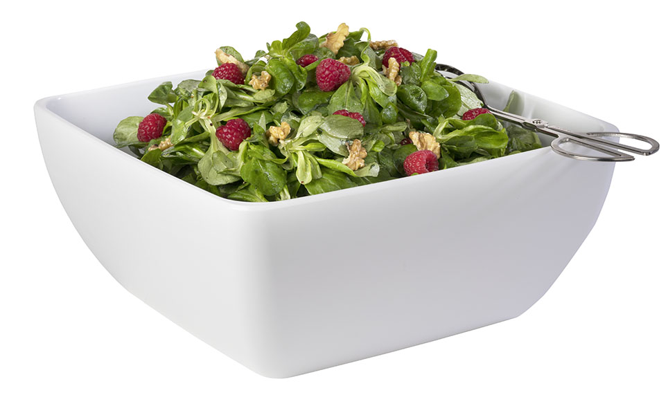 Schale PURE 32 x 32 cm, H: 14 cm, Melamin, weiss, 8 ltr.