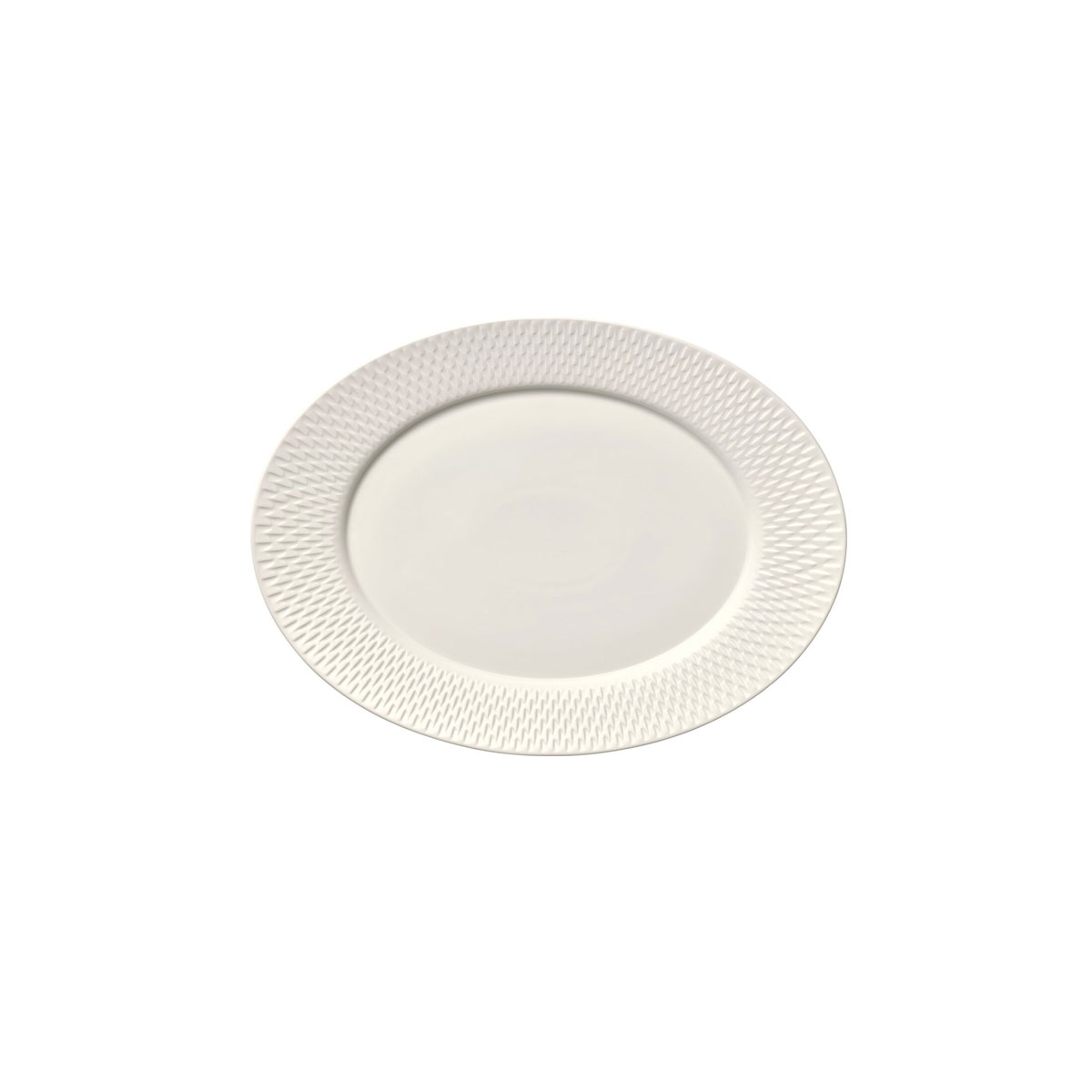 Bauscher, Purity Reflections : Platte oval Fahne, bonewhite, uni, 24 x 18 cm