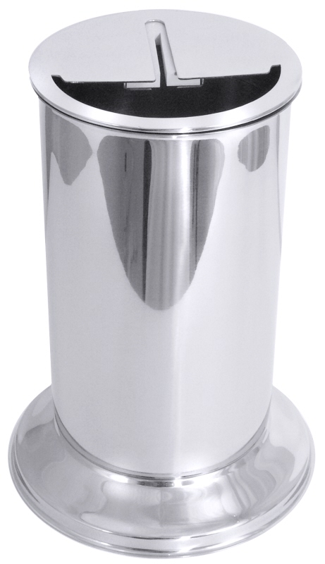 Messerabstreichbehälter, EdSt., I: 1,5 ltr., D: 11 cm, H: 20 cm