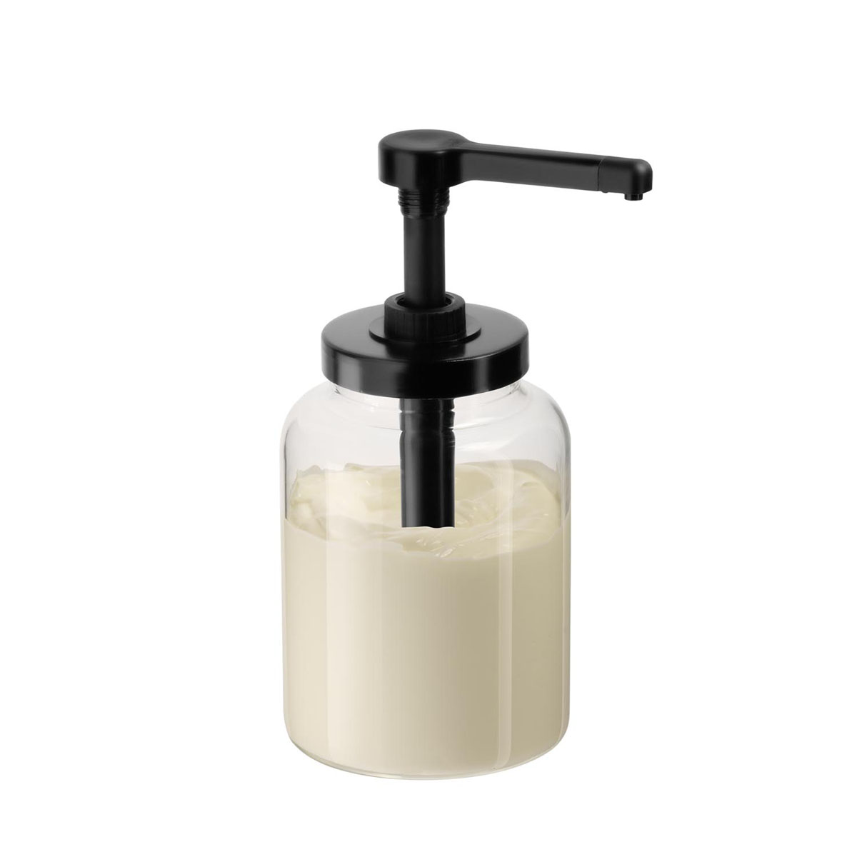 Dosierspender DISPENSA, Glas, PP, Hubvolumen: 15 ml, D: 13 cm, H: 27 cm, I: 1,7 ltr.