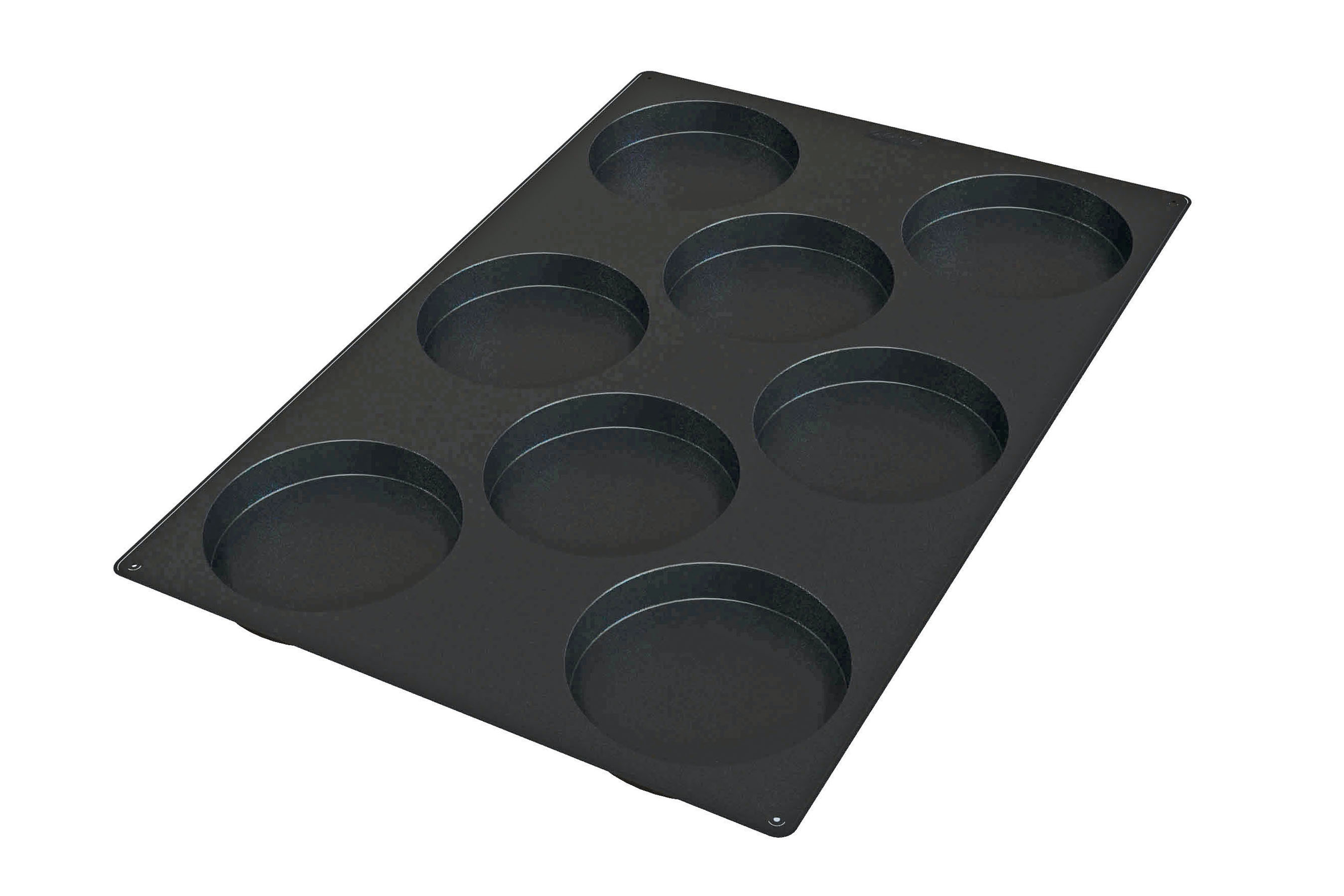 Silikon - Backform 400 x 600 mm, Biskuit, 8 x 382 ml, D: 140 mm, H: 25 mm