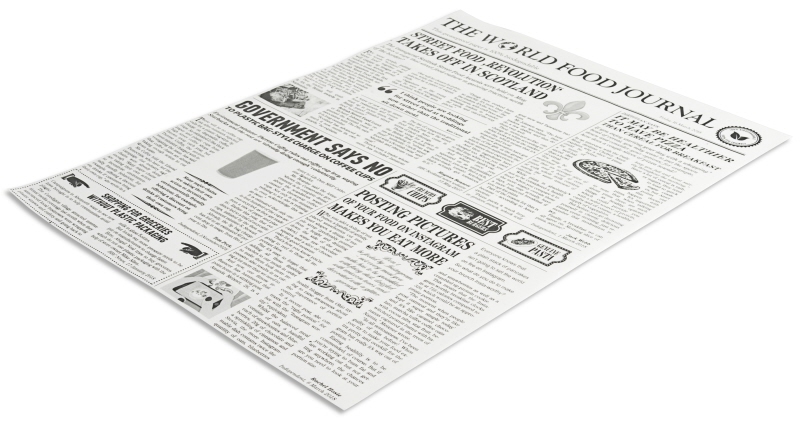 Wachspapier, Motiv: Zeitung, 500 Blatt, 35 x 25 cm