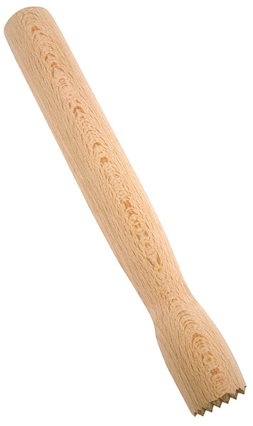 Stößel D: 2,5 cm, L: 21 cm, Holz, mit griffigem Ende