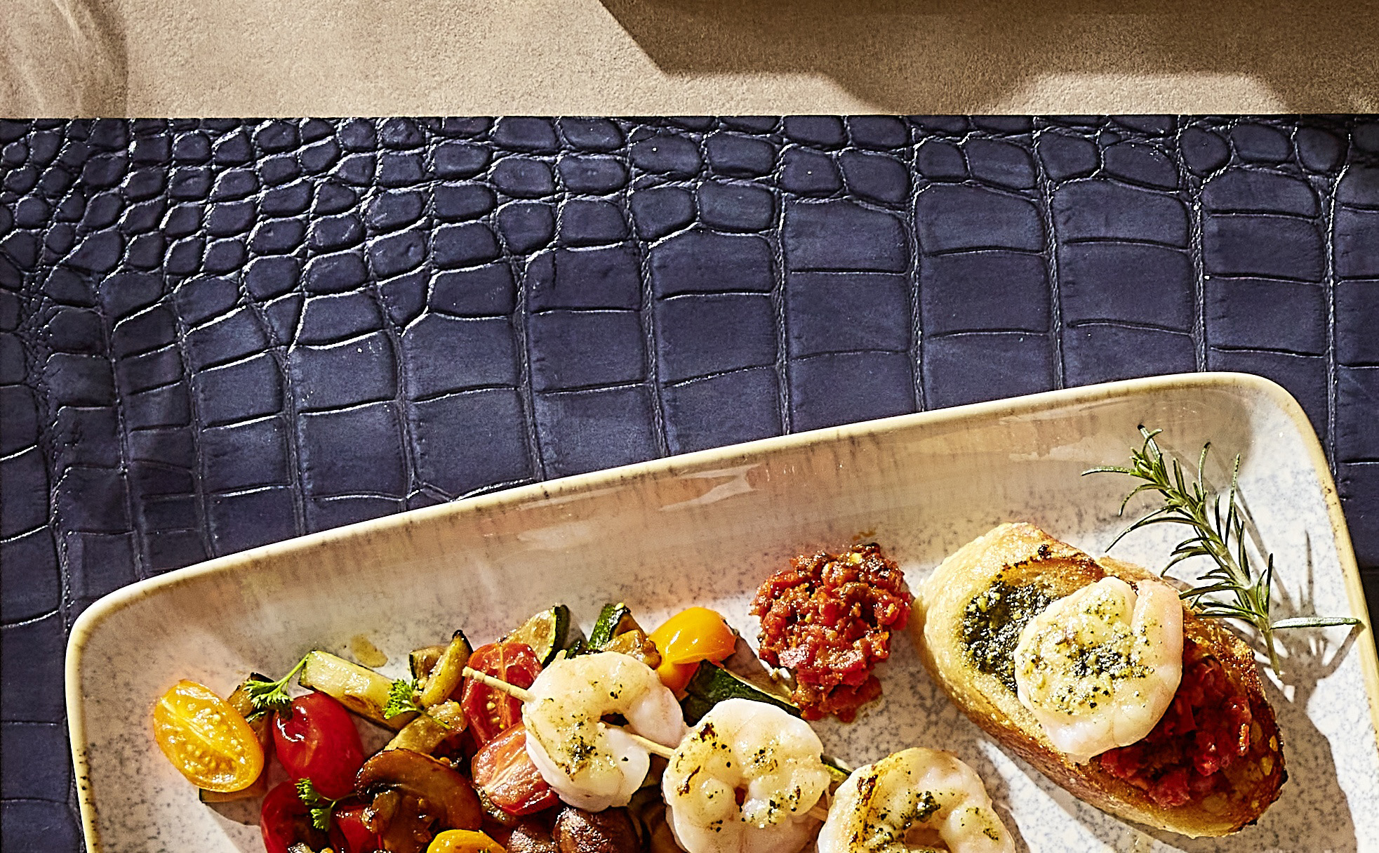 Tischset Gator - Recyceltes Leder