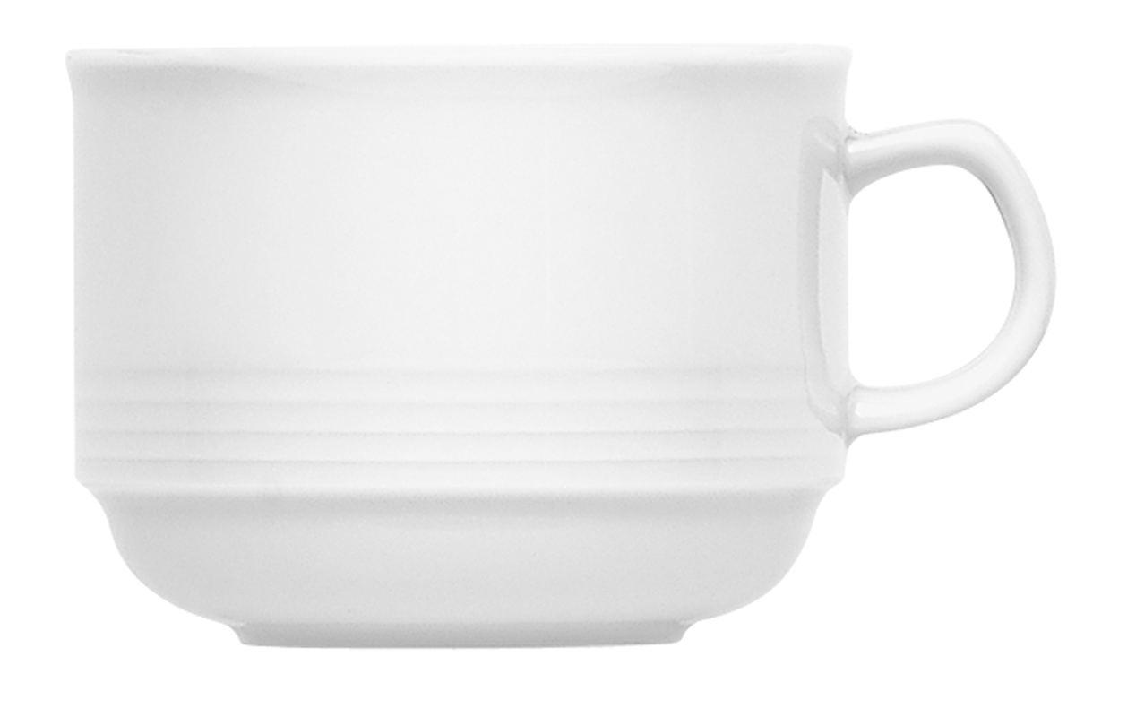 Bauscher, Dialog - Tasse-Obere stpb., weiss, uni, 0,27 ltr.