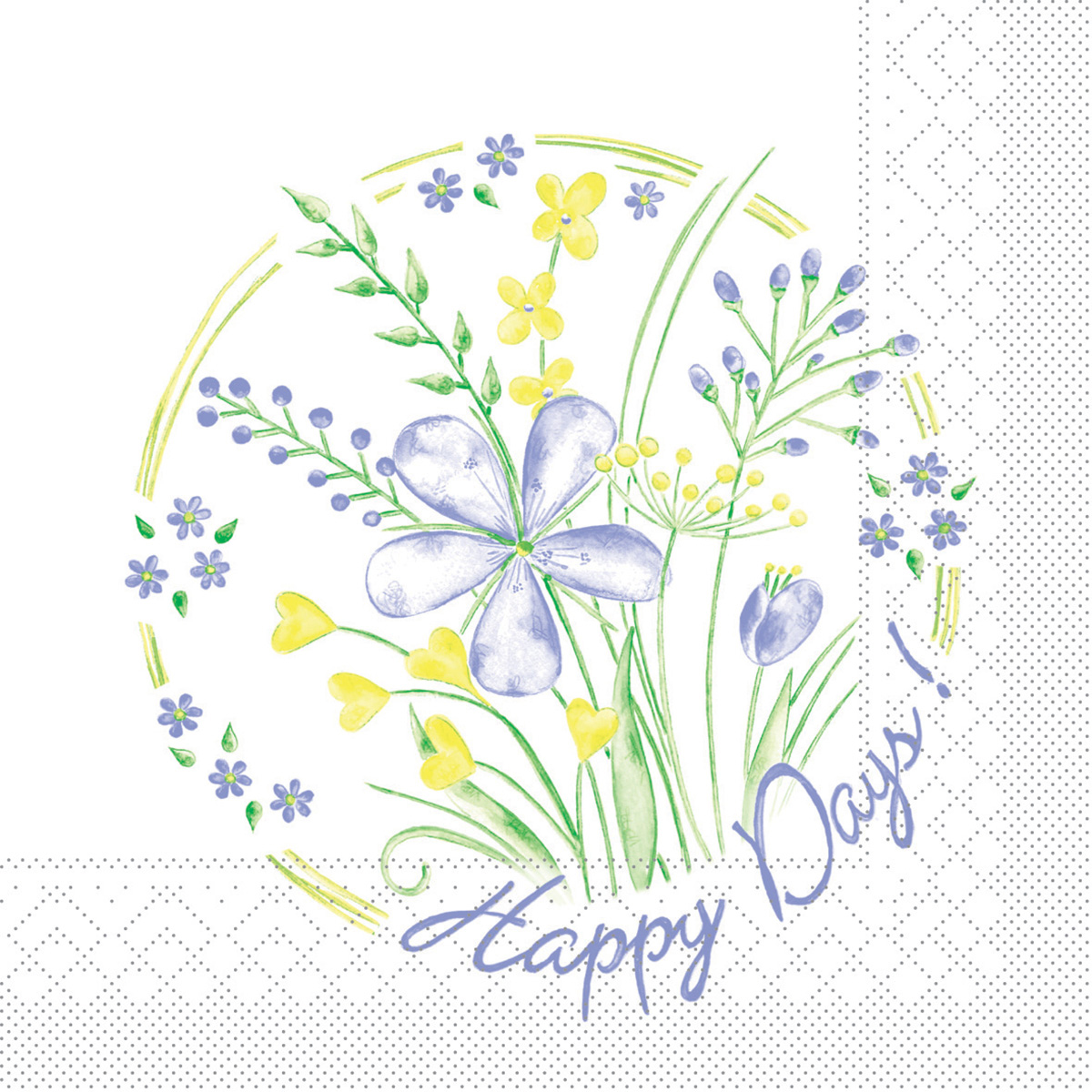 Servietten - Frühjahrsmotiv HAPPY DAYS Tissue