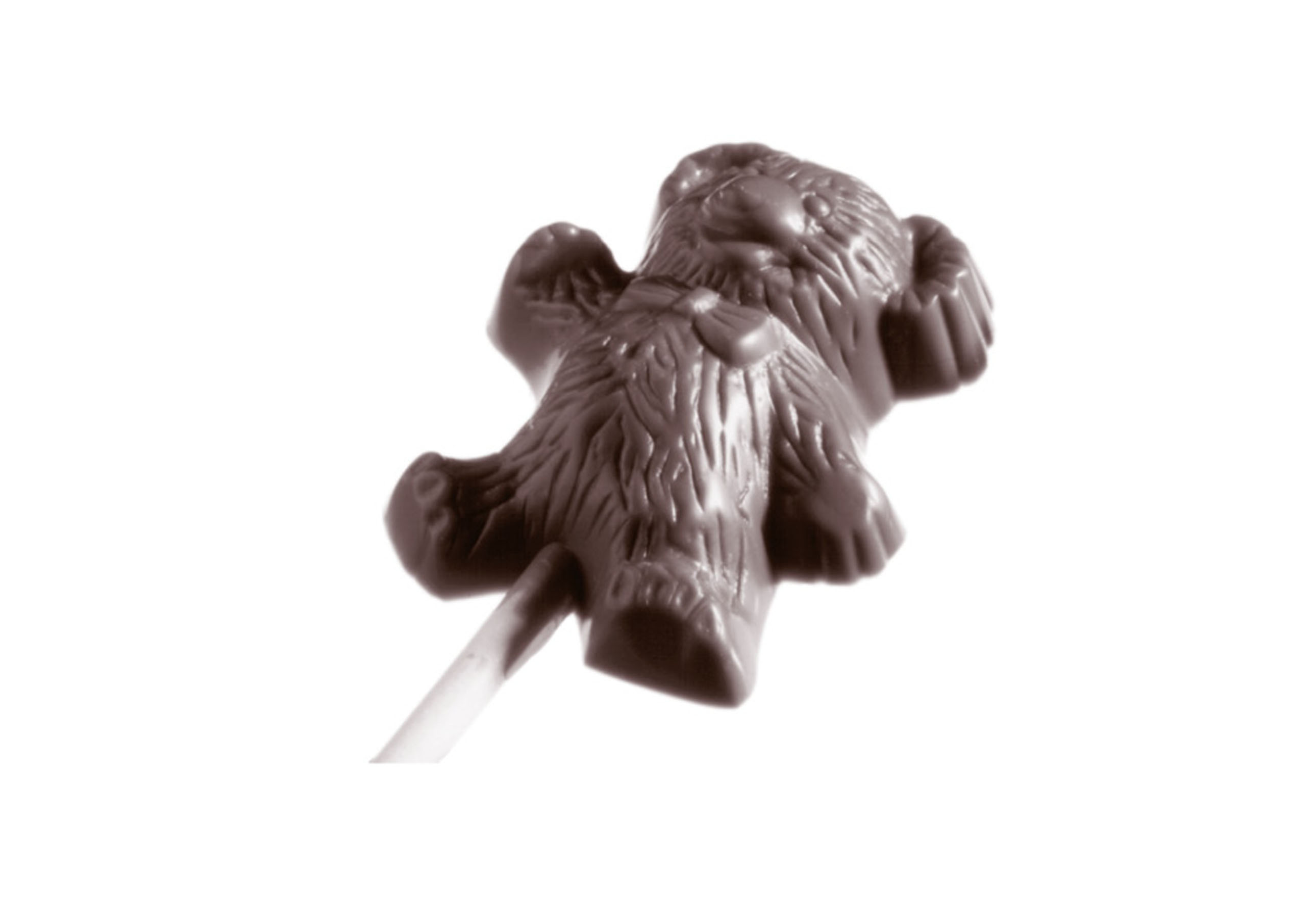Schokoladen- Form Lolli Teddybär, 275 x 135 mm, 1 x 6 Stück 48 x 37 x 15 mm