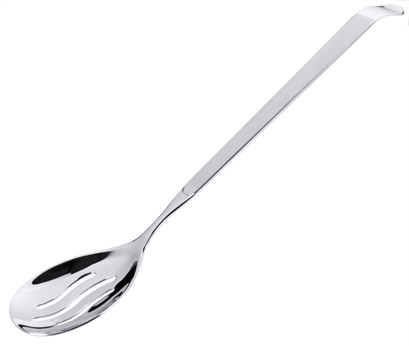 Chafing Dish-Löffel, längs perforiert, Buffet One, EdSt., 10 x 7 cm, L: 37 cm