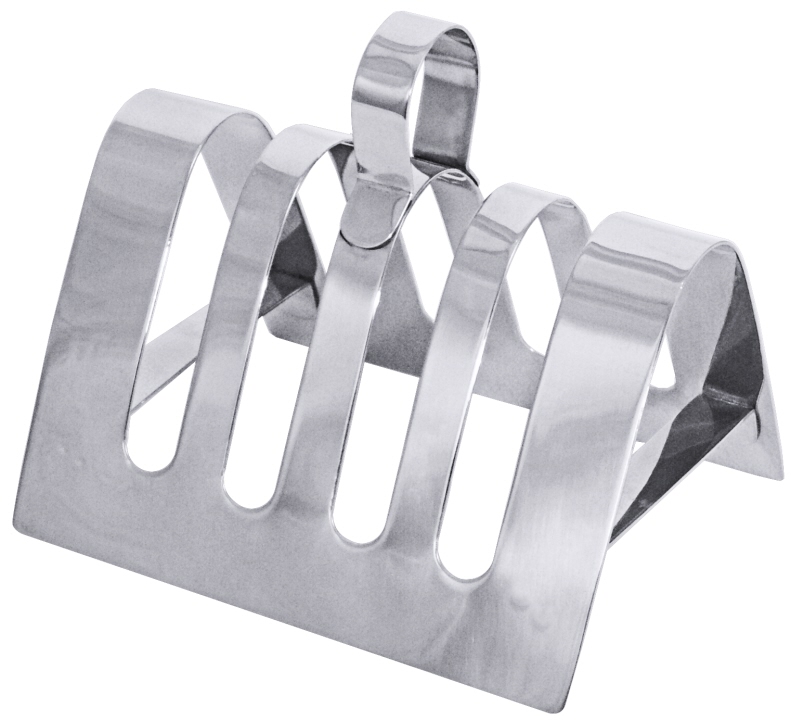 Toastständer für 4 Scheiben, Edelstahl, 8 x 14 x 8 cm